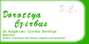 dorottya czirbus business card